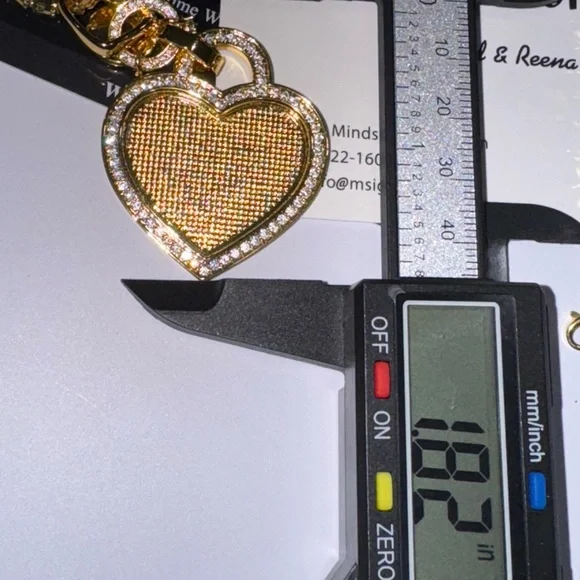 Gold Heart Picture Charm Pendant, Dangling Charming Heart Keepsake Pendant SALE